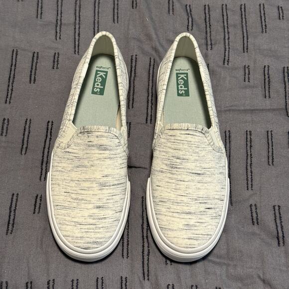 Keds Shoes Women’s Size 8 Softerra Slip On Cream Marled Comfort Casual Shoes - Picture 6 of 12